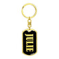 Julie v02 - Luxury Dog Tag Keychain