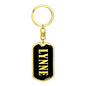 Lynne v02 - Luxury Dog Tag Keychain