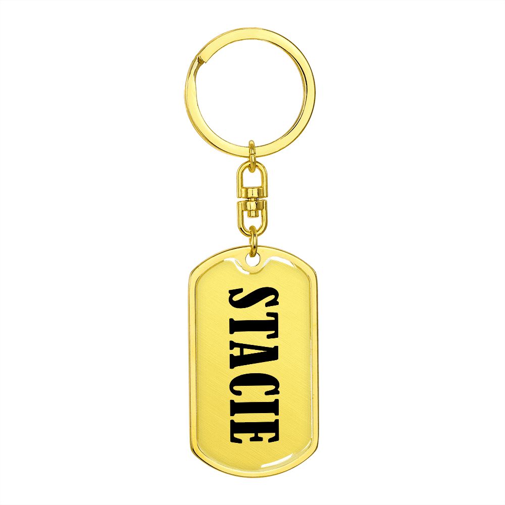 Stacie v01 - Luxury Dog Tag Keychain