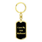 Love My Irish Wolfhound v5 - Luxury Dog Tag Keychain