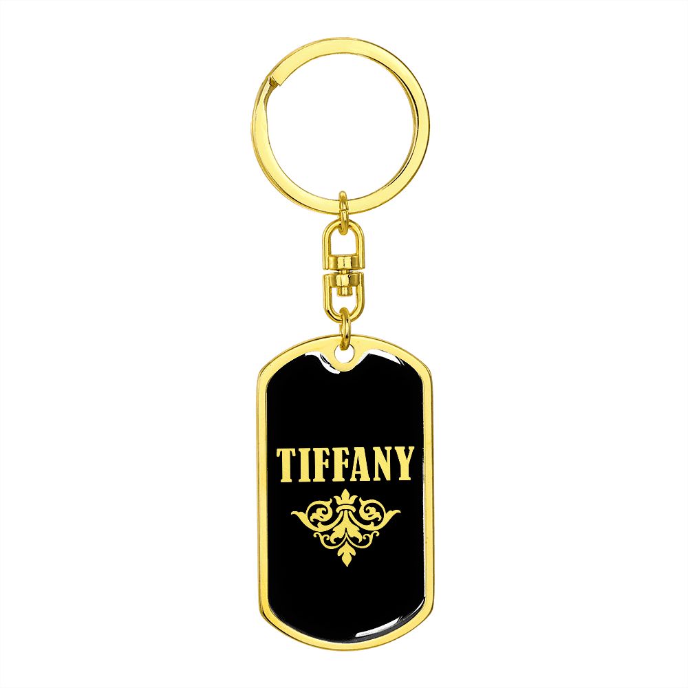 Tiffany v02a - Luxury Dog Tag Keychain