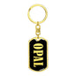 Opal v02 - Luxury Dog Tag Keychain