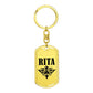 Rita v01a - Luxury Dog Tag Keychain