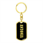 Antonia v02 - Luxury Dog Tag Keychain
