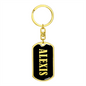 Alexis v02 - Luxury Dog Tag Keychain