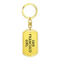 San Francisco Girl v4 - Luxury Dog Tag Keychain