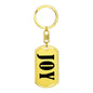 Joy v01 - Luxury Dog Tag Keychain