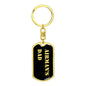Airman's Dad v2 - Luxury Dog Tag Keychain