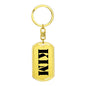 Kim - Luxury Dog Tag Keychain