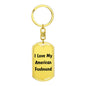 Love My American Foxhound v4 - Luxury Dog Tag Keychain