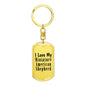 Love My Miniature American Shepherd - Luxury Dog Tag Keychain