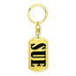 Sue v01 - Luxury Dog Tag Keychain