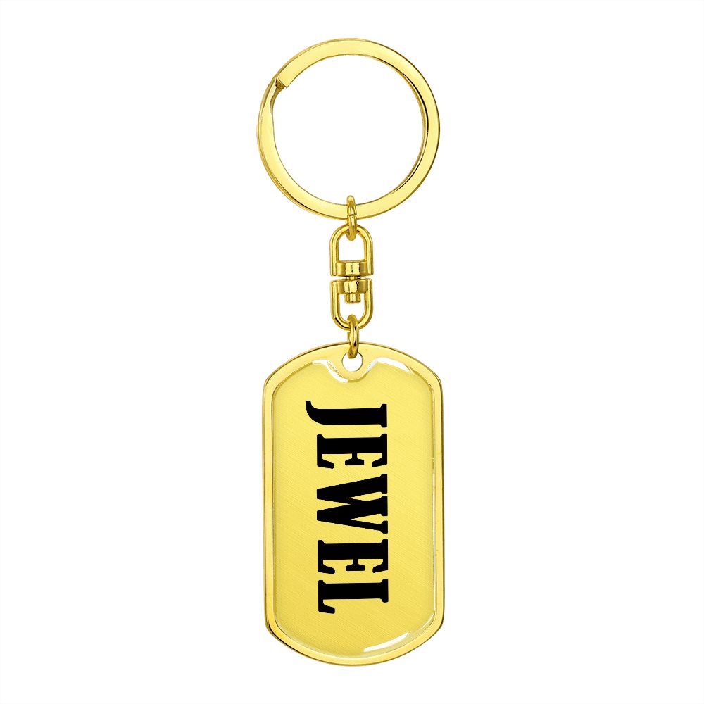Jewel v01 - Luxury Dog Tag Keychain