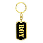 Roy v3 - Luxury Dog Tag Keychain