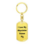 Love My Abyssinian Guinea Pig - Luxury Dog Tag Keychain
