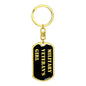 Military Veteran's Girl v2 - Luxury Dog Tag Keychain