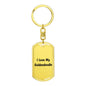 Love My Goldendoodle v4 - Luxury Dog Tag Keychain