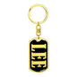 Lee v02 - Luxury Dog Tag Keychain