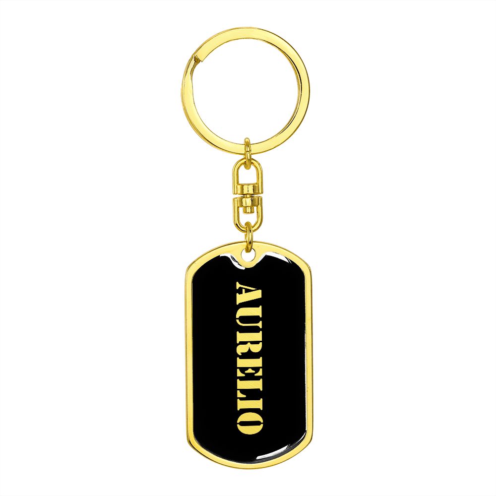Aurelio v2 - Luxury Dog Tag Keychain