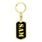 Sam v3 - Luxury Dog Tag Keychain
