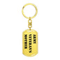 Army Veteran's Mother - Luxury Dog Tag Keychain