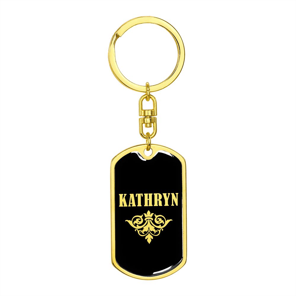 Kathryn v02a - Luxury Dog Tag Keychain