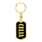 Celia v02 - Luxury Dog Tag Keychain