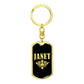 Janet v02a - Luxury Dog Tag Keychain