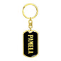 Pamela v02 - Luxury Dog Tag Keychain