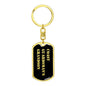 Coast Guardsman's Grandson v2 - Luxury Dog Tag Keychain