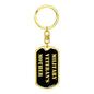 Military Veteran's Mother v2 - Luxury Dog Tag Keychain