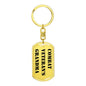 Combat Veteran's Grandma - Luxury Dog Tag Keychain