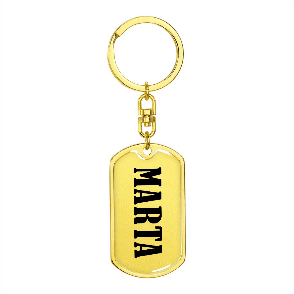 Marta v01 - Luxury Dog Tag Keychain