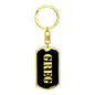 Greg v3 - Luxury Dog Tag Keychain