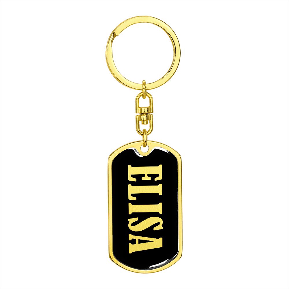 Elisa v02 - Luxury Dog Tag Keychain