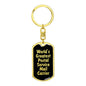 World's Greatest Postal Service Mail Carrier v2 - Luxury Dog Tag Keychain