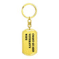 Coast Guard Veteran's Wife - Luxury Dog Tag Keychain
