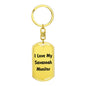 Love My Savannah Monitor - Luxury Dog Tag Keychain