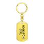 Houston Girl v4 - Luxury Dog Tag Keychain