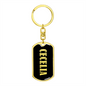 Cecelia v02 - Luxury Dog Tag Keychain