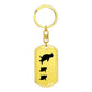Mama Penguin With 2 Chicks - Luxury Dog Tag Keychain