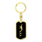 Mama Dinosaur With 3 Hatchlings v2 - Luxury Dog Tag Keychain