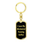Love My Wirehaired Pointing Griffon v5 - Luxury Dog Tag Keychain