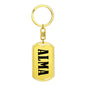 Alma v01 - Luxury Dog Tag Keychain
