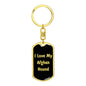 Love My Afghan Hound v5 - Luxury Dog Tag Keychain