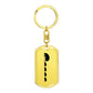 Mama Hippo With 4 Calves - Luxury Dog Tag Keychain