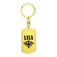 Lisa v01a - Luxury Dog Tag Keychain