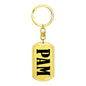 Pam v01 - Luxury Dog Tag Keychain