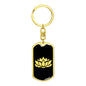 Lotus Flower v2 - Luxury Dog Tag Keychain