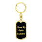 Love My Galah Cockatoo v2 - Luxury Dog Tag Keychain